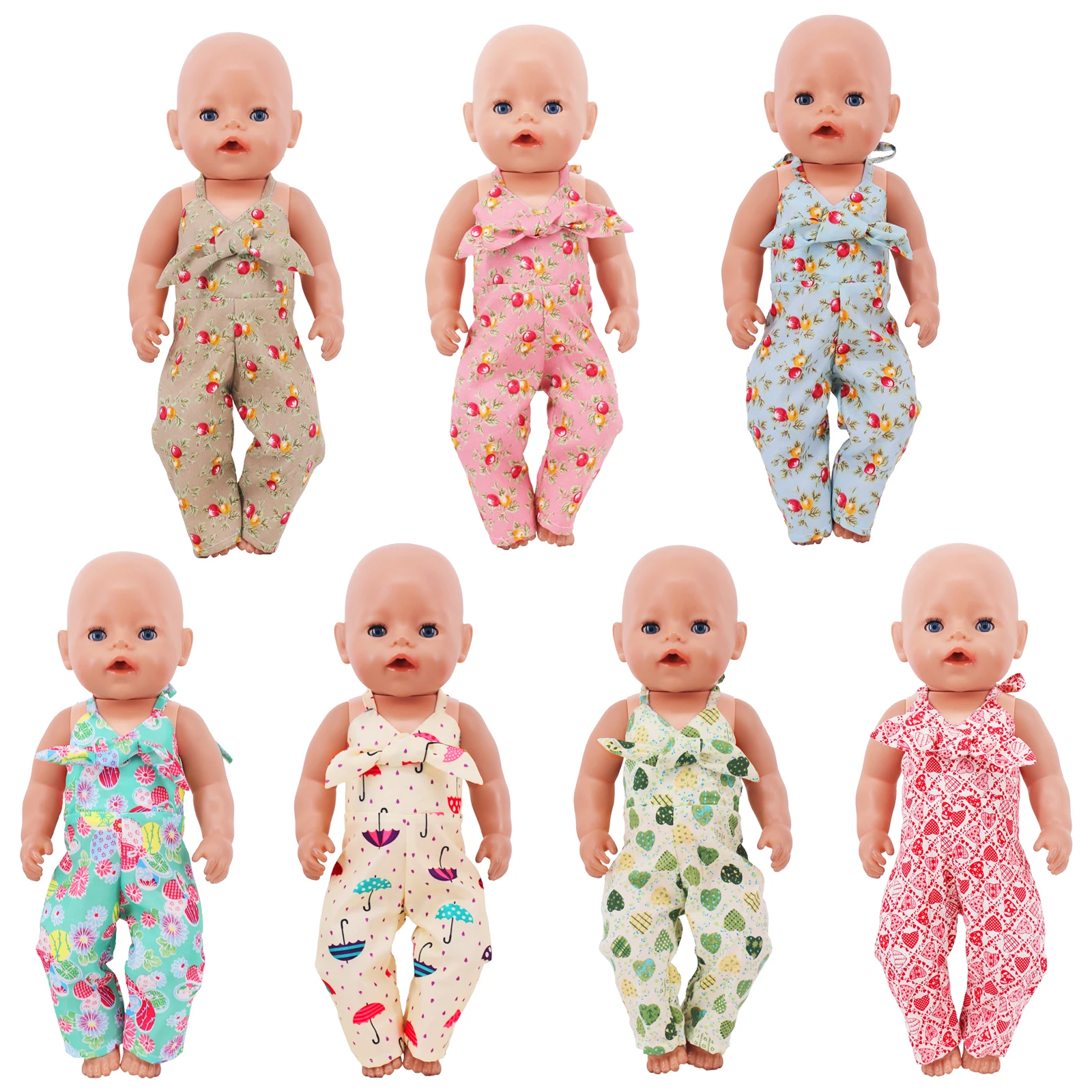 

Doll Clothes Variety Styles Strap Jumpsuits Clothes 43cm Newborn Reborn 18 Inch American Baby For Girl Doll Gift Our Generation