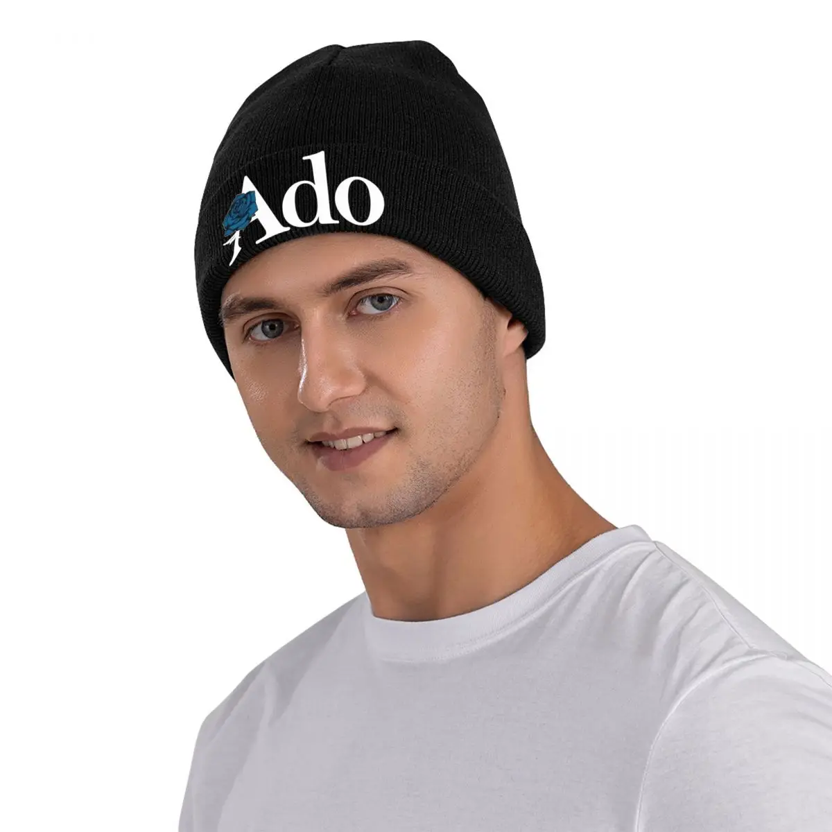 Шапки Ado Text Blue Rose осенне-зимняя шапка теплая готическая Jrock эстетические шапки для
