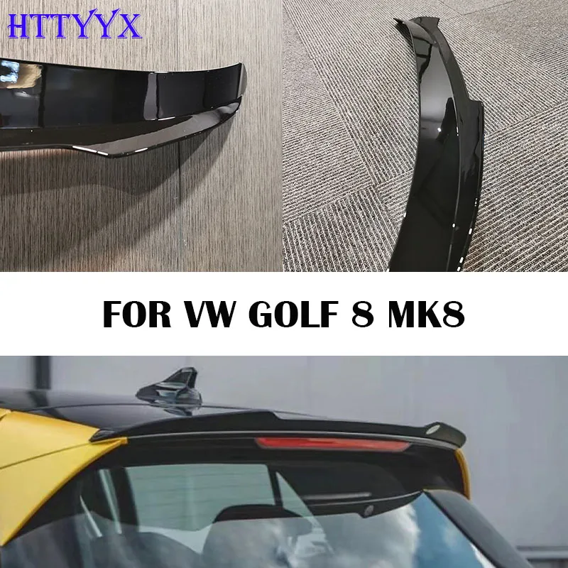 

HTTYYX For Volkswagen Golf 8 MK8 Standard R-Line 2020 2021 2022 Gloss Black Maxton Style Rear Roof Spoiler Wing Extension Add-On