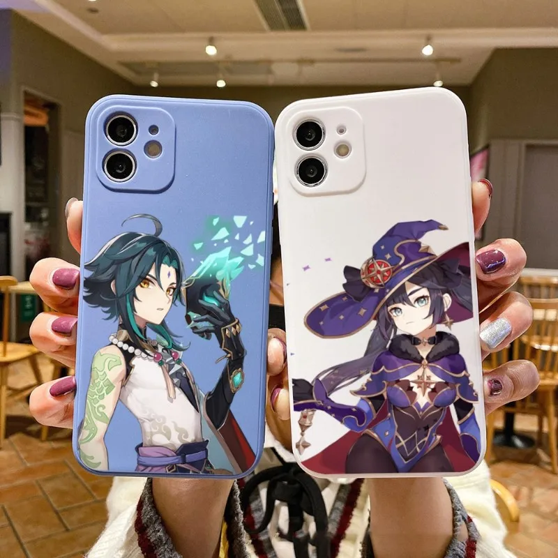 

Аниме Aharen чехол для телефона IPhone 14 11 12 13 Pro Max X XR XSMax 6 6S 7 8 Plus SE 2022 Мягкий Квадратный цветной чехол для телефона