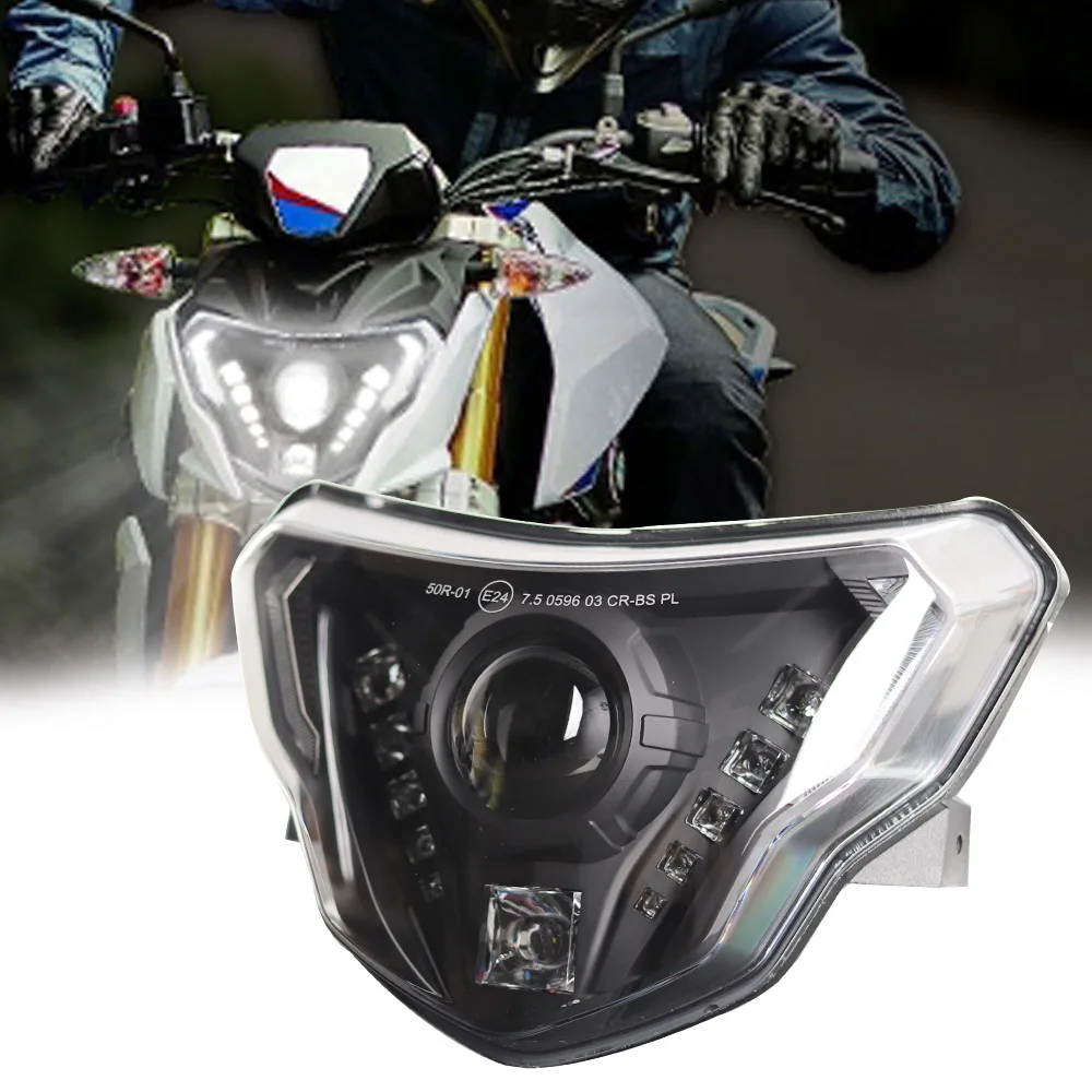 

For BMW G310R 2016-2021 For BMW G310GS 2018-2021 High/Low Beam with DRL Angel Eyes Assembly Kit E-mark Motorcycle LED Headlight