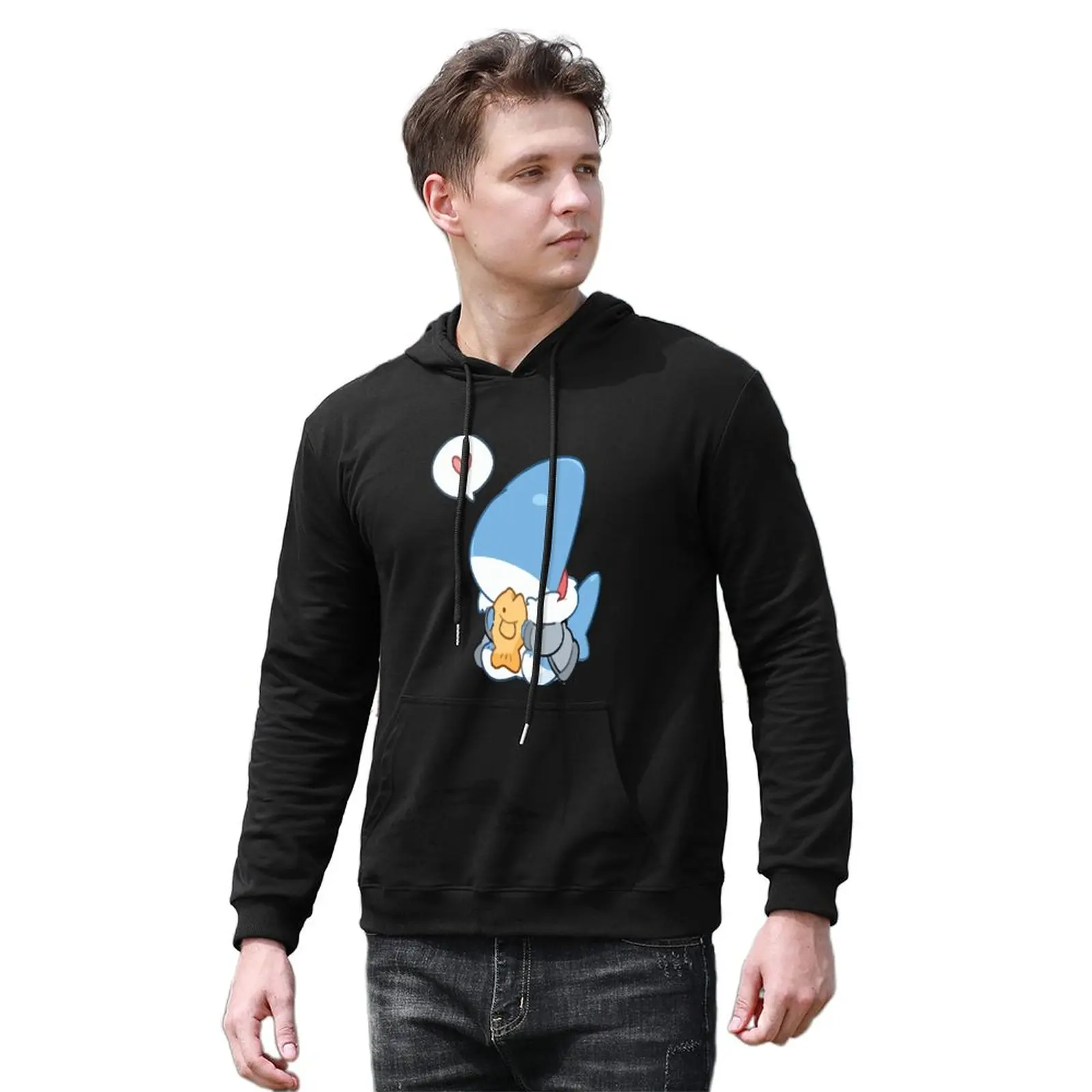 

Симпатичный пуловер Sharkdog толстовки пародия мультфильм анимация Foxkids Хлопок Уличная одежда пуловер Толстовка Осенняя большая мода Толстовк...