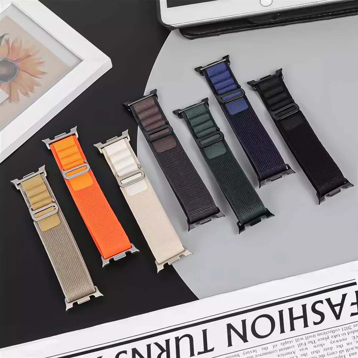 Фото Ремешок с альпийской петлей для Samsung Galaxy Watch 8/8 classic/Ultra 47 мм 44 мм 40 мм, спортивный браслет correa Galaxy watch 8 Band №1