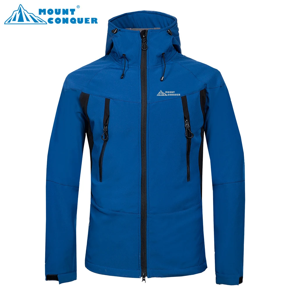

MOUNT CONQUER Men's jacket Outdoor Soft Shell Fleece Men's Windproof Waterproof Breathable And Thermal Three In One