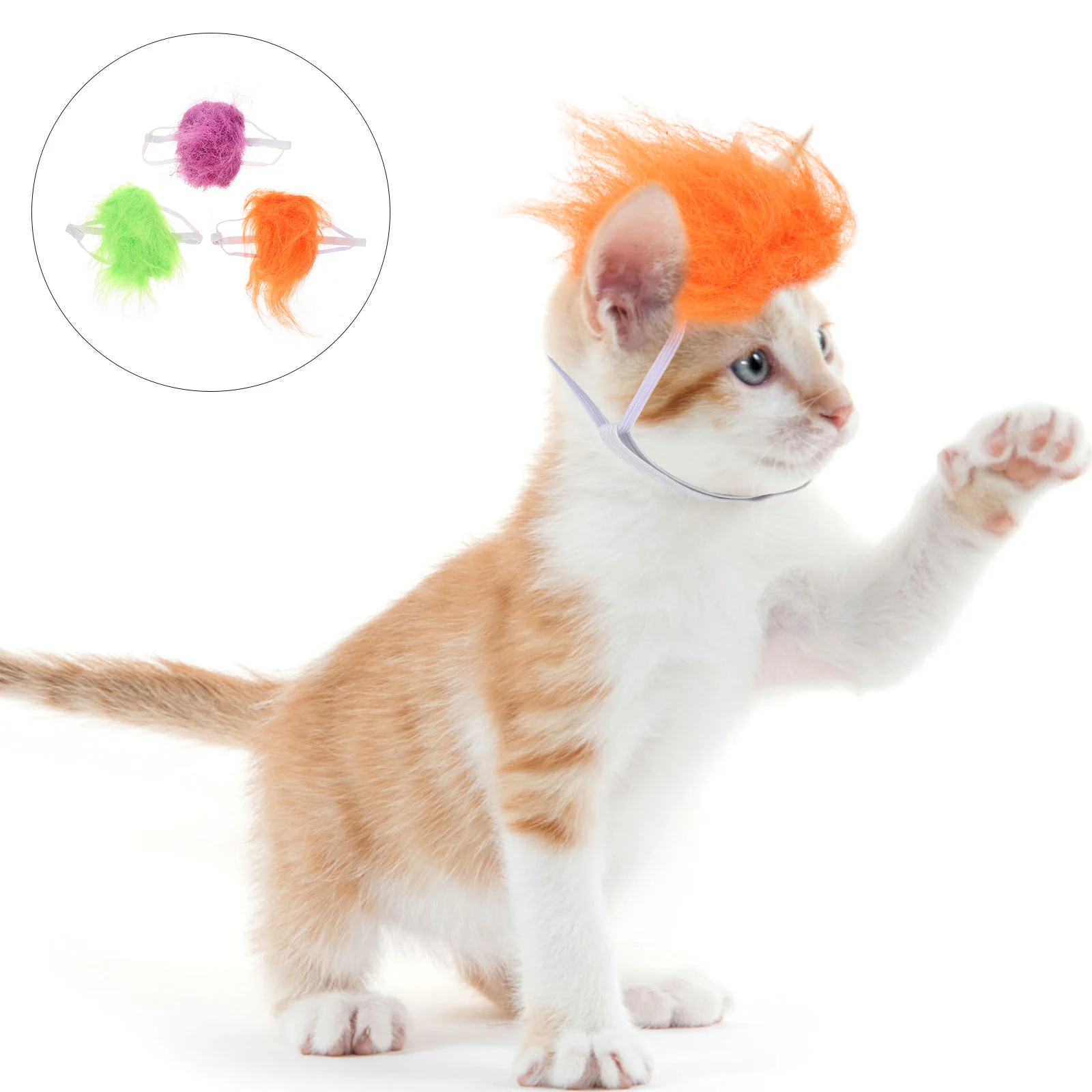 

3pcs Artificial Pet Dog Funny Pet Cosplay Hairpiece Pet Party Headwear