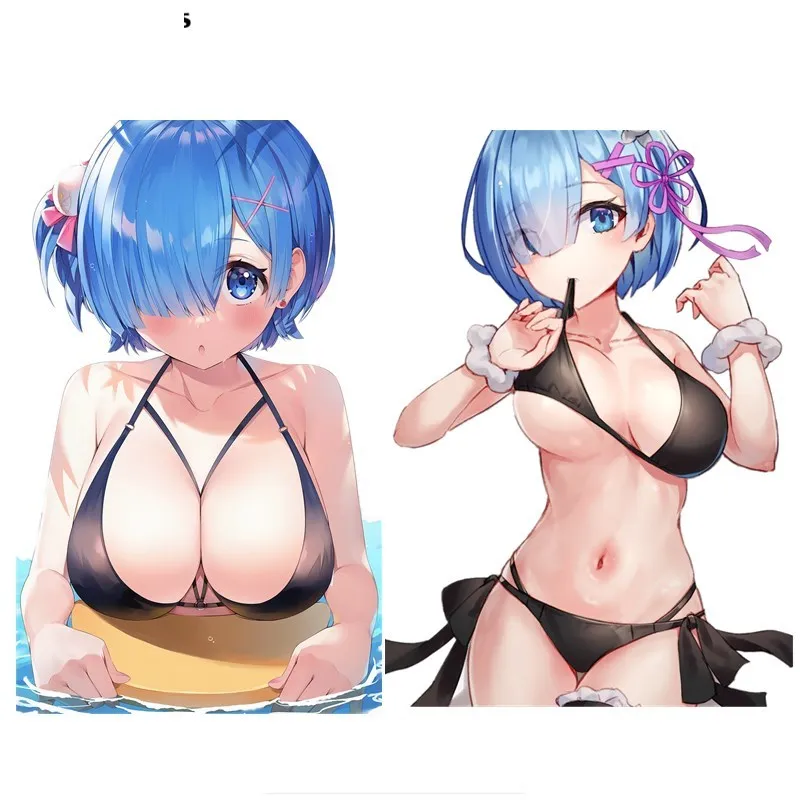 

Personality Anime Cute Girl Car Sticker Rem Re Zero Car Body Window Motorcycle Waterproof Sunscreen Decal PVC15x6cm