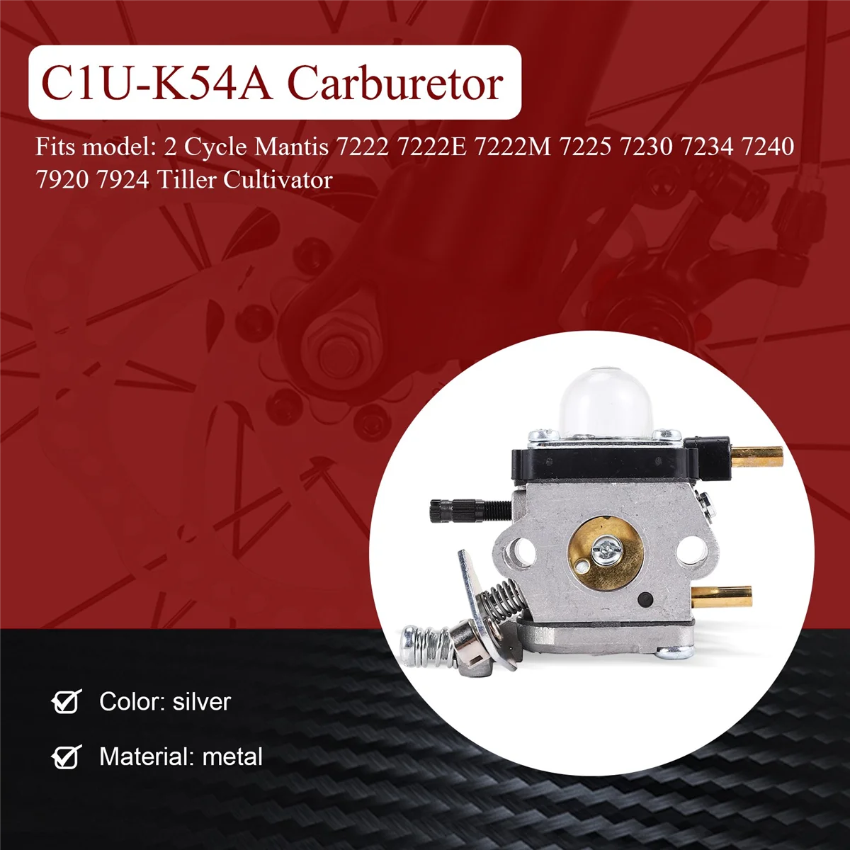 C1U-K54A C1U-K17 Ремкомплект карбюратора для 2-тактного культиватора Mantis 7222 7222E 7222M 7225 7230