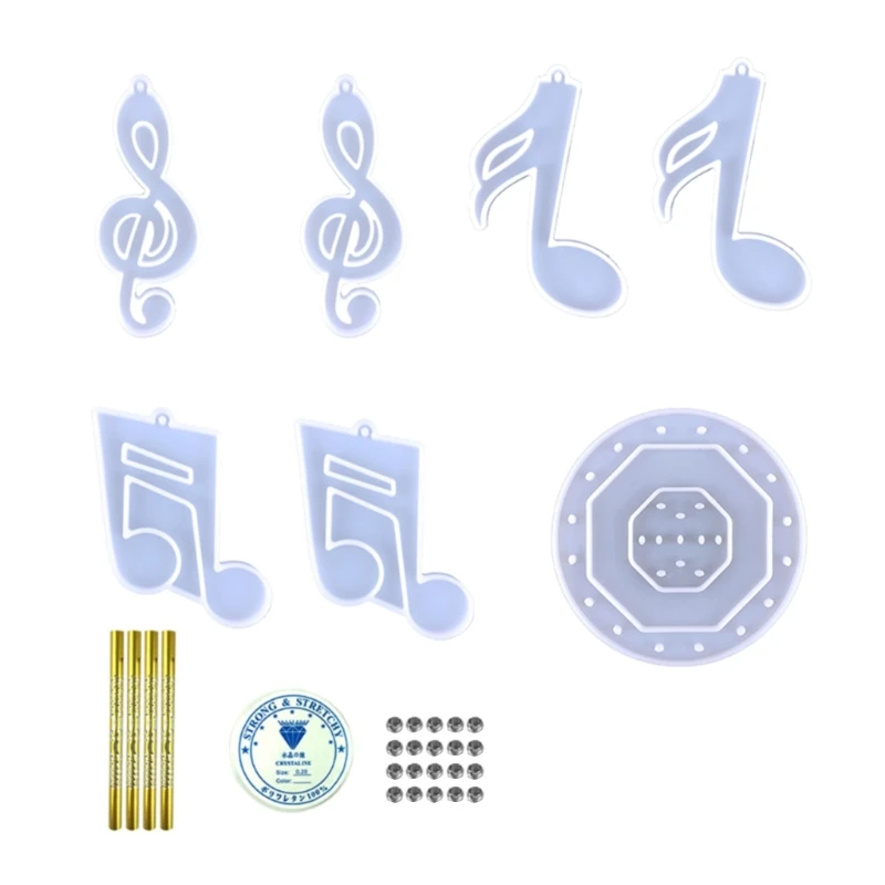 

Музыкальная нота, форма для колокольчиков, искусственные ветряные колокольчики, подвесные Подвески, силиконовая форма для настенного декора