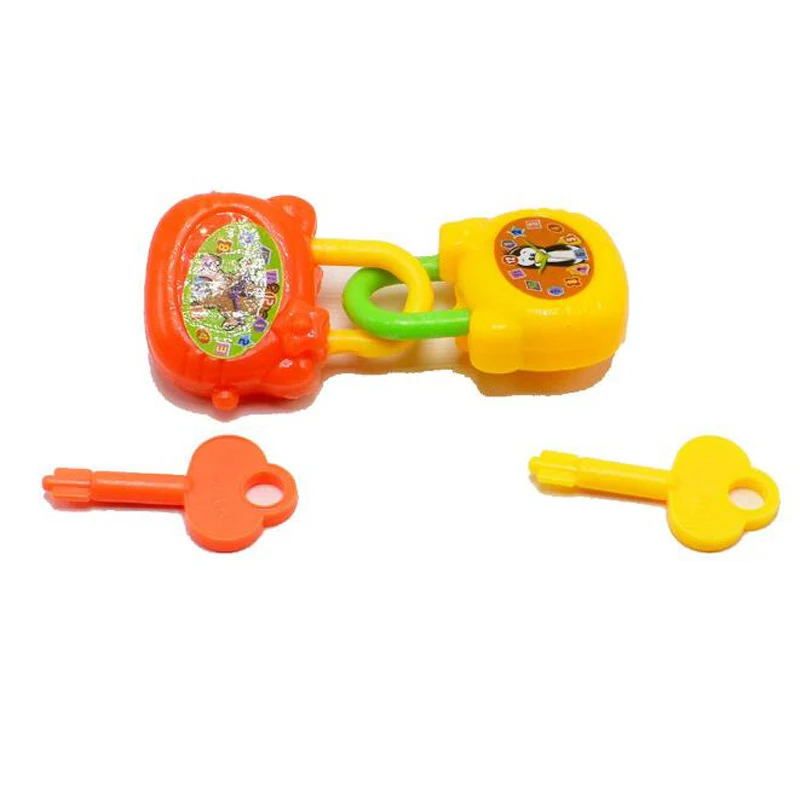 

3 Pcs/set Mini Plastic Lock with Key Children's Educational Novelty Gag Toys Notebook Twisted Egg Funny Games Hot Sale