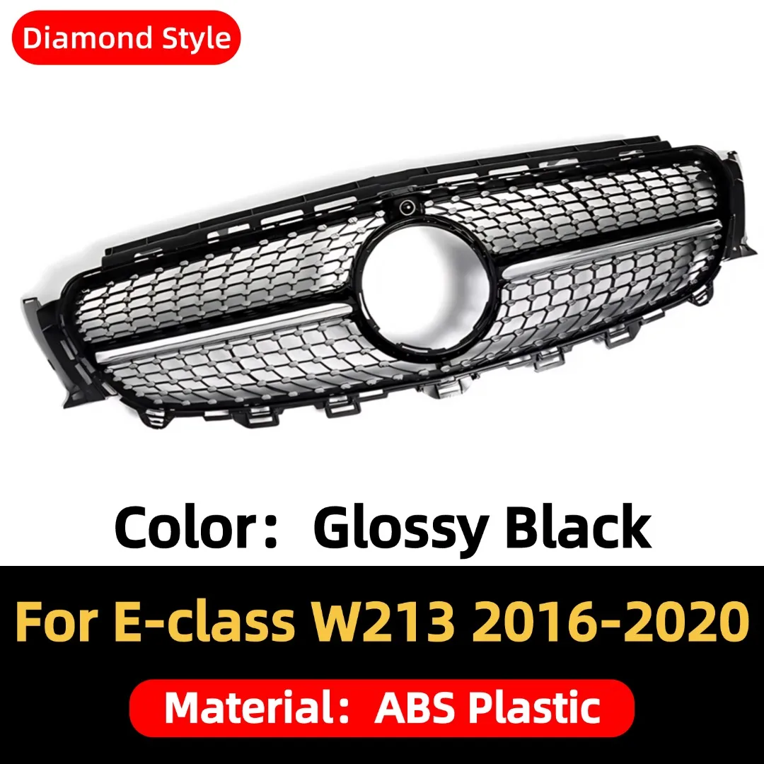 

Передняя решетка, бампер, маска, решітка, тюнинговые аксессуары для Mercedes Benz E class W213 2016-2020 E200 E260 E300 E350 Diamond Style