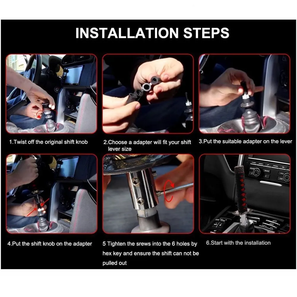 Универсальный JDM самурайский меч Ручка Переключения 100 мм Катана нож ручка