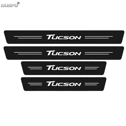 4 шт., защитная наклейка на порог автомобиля для Hyundai Tucson NX4 IX35 H7 2022 2021 2020 2019 2018 2009, аксессуары для стайлинга
