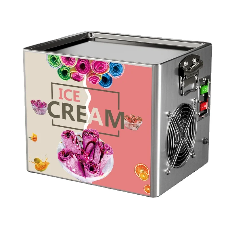 

New Design Mini Counter Top Desktop Fried Ice Cream Roll Maker Machine