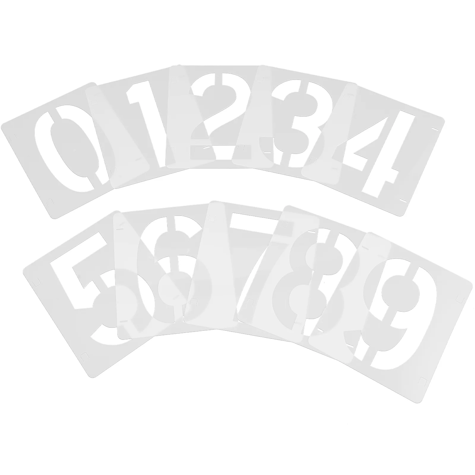 10-листые цифровые шаблоны трафареты многоразовые для рисования пластиковые