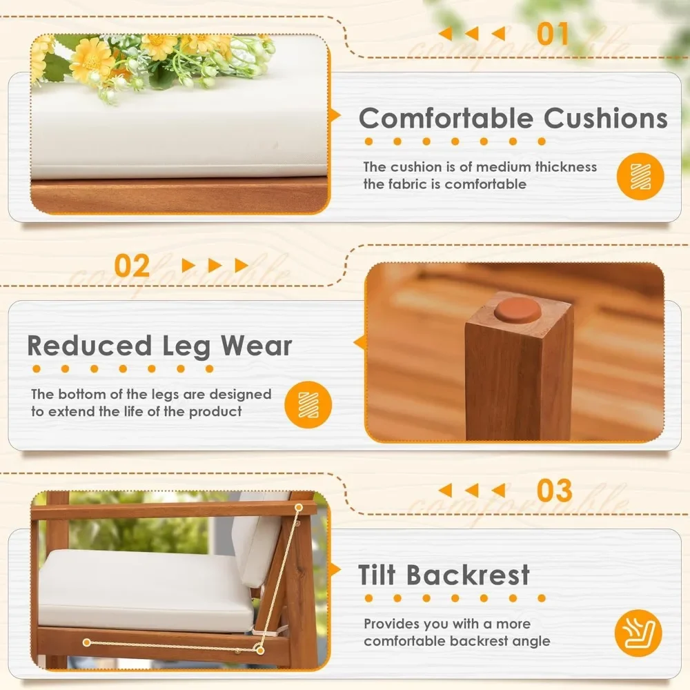 Мебель для бистро патио уличный стул чата с водонепроницаемыми подушками и