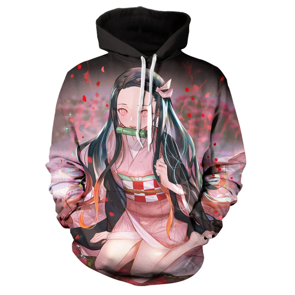 

2022 New Fashion Kimetsu No Yaiba Anime Hoodies Graffiti Hip Hop Unisex Comfortable Creativity Casual Oversized spring and aut