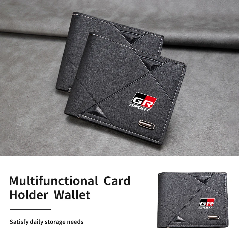 Мужской короткий кошелек с логотипом автомобиля многофункциональная кредитница