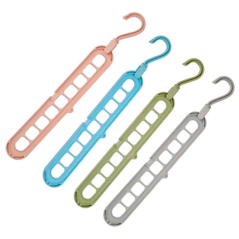 

Foldable Rotating Clothes Hanger 9 Hole Multifunctional Storage Rack Holder for Home Dormitory Closet Pants Skirt Hat