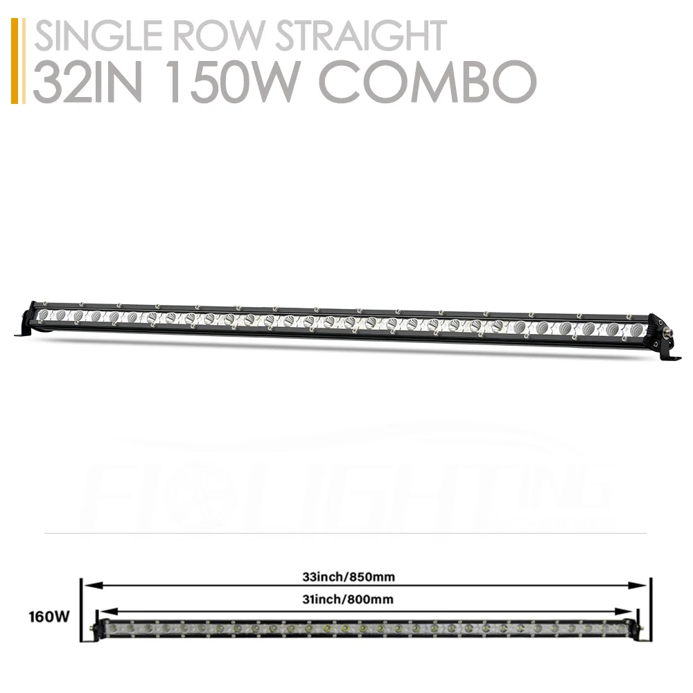 Однорядный сверхъяркий внедорожник FILighting, диагональ 32 дюйма, мощность 150 Вт, яркий внедорожник, комбинированный противотуманный вариант для Lada Truck 4x4 SUV ATV Niva 12V24V Auto