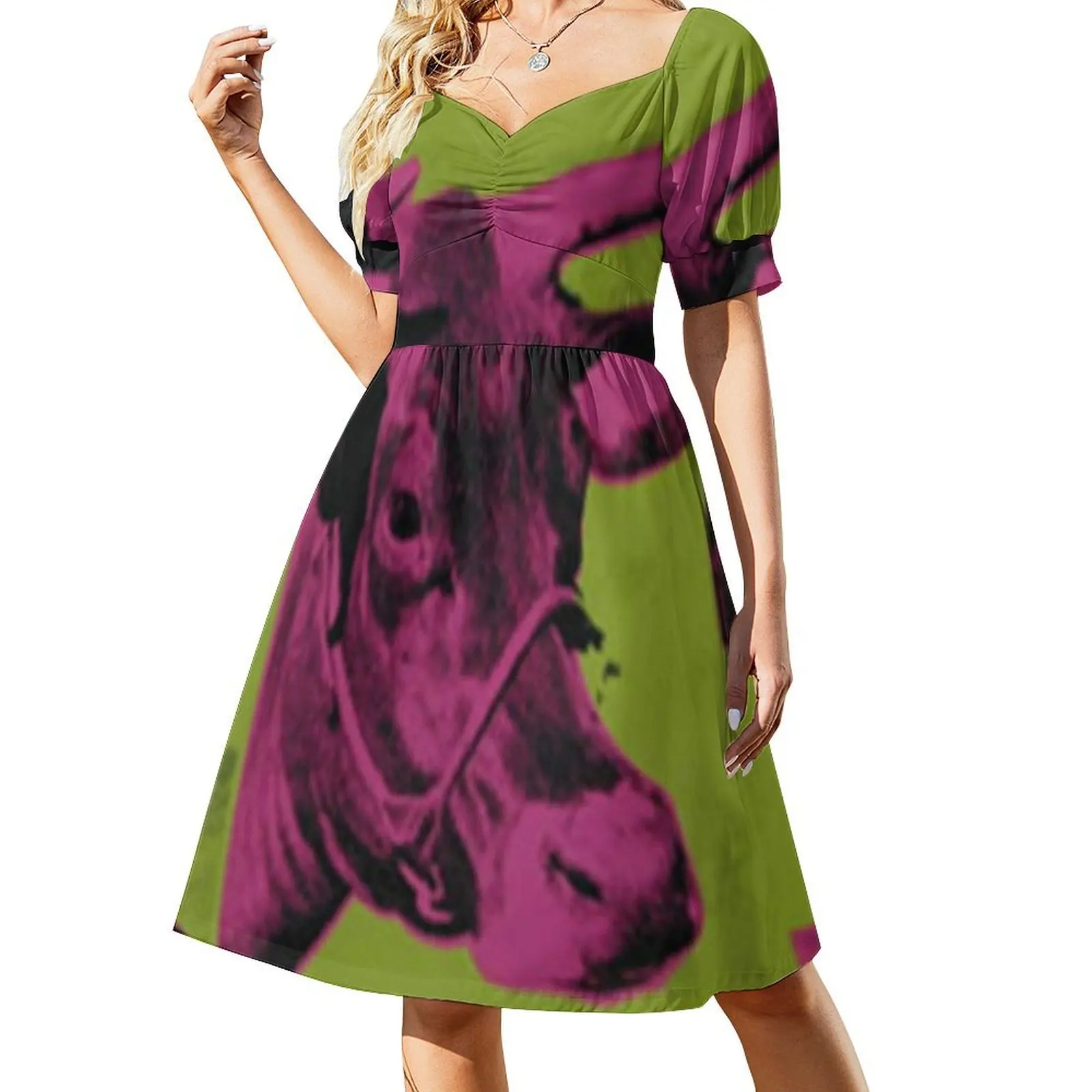 andy warhol цифровая живопись на продажу платье с короткими рукавами женская одежда