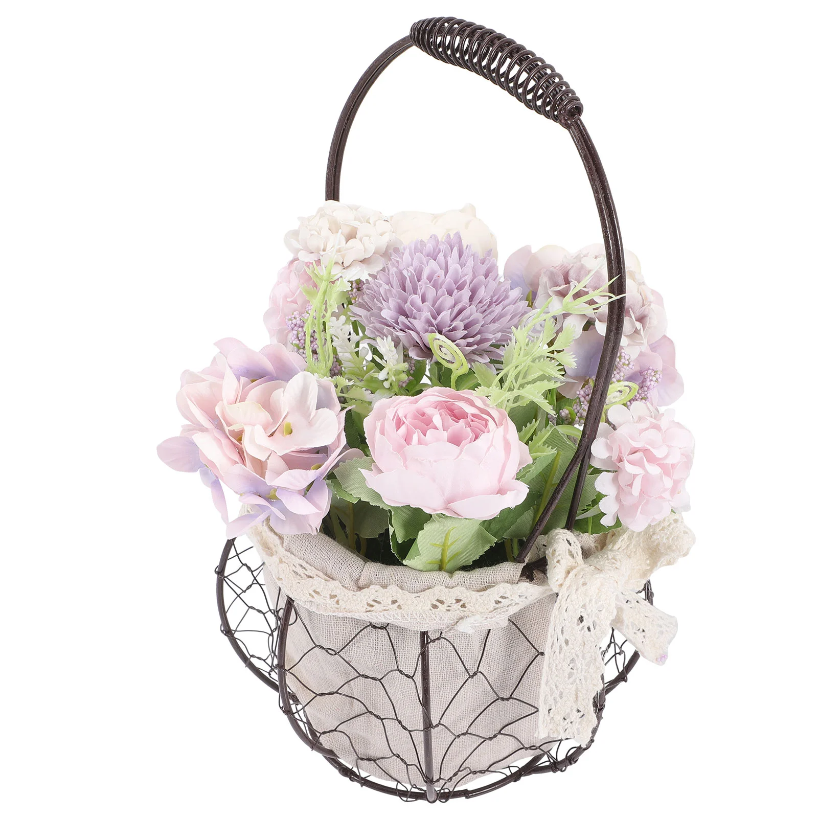

Hanging Flowers Artificial Decor Artificial Flower Hanging Basket Fake Hanging Plants Artificial Plants