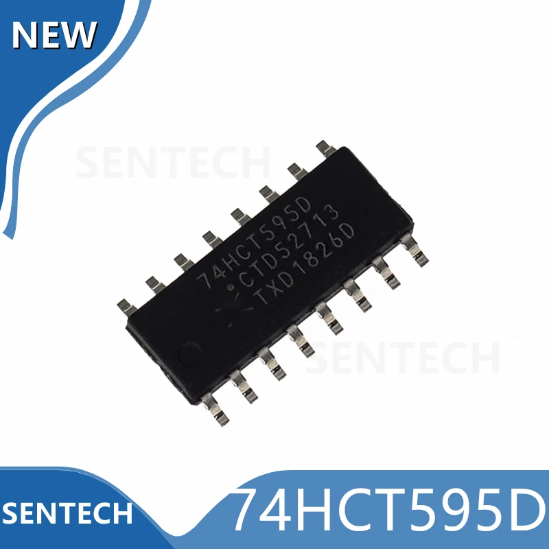

10 шт./лот 100% Новый оригинальный 74HCT595D SOIC16 8 бит последовательный или параллельный переключатель с выходными защелками 3 ﻿-﻿состояние