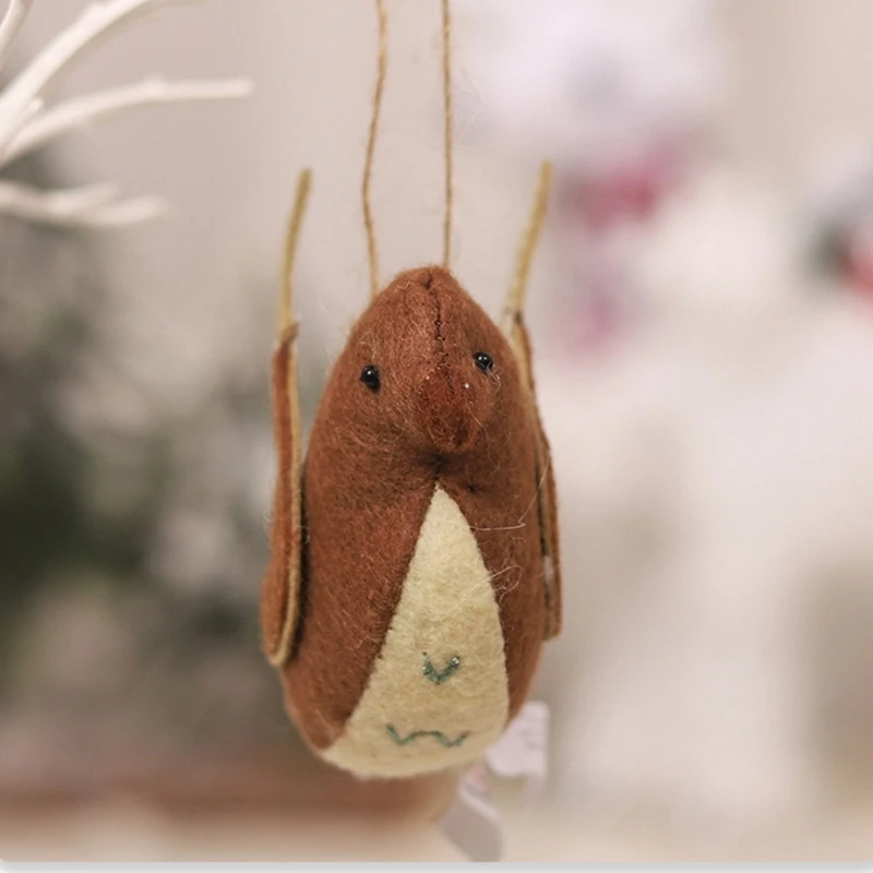 Фестивальные рождественские подвески с мультяшными птицами праздничные