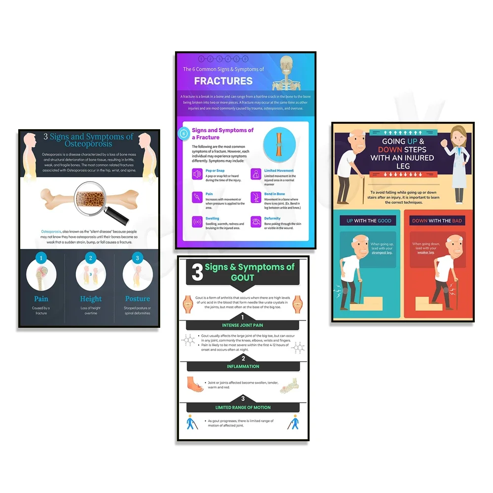 Логотип остеопороза принт ступеней вверх и вниз система опорно-скелетов артрит