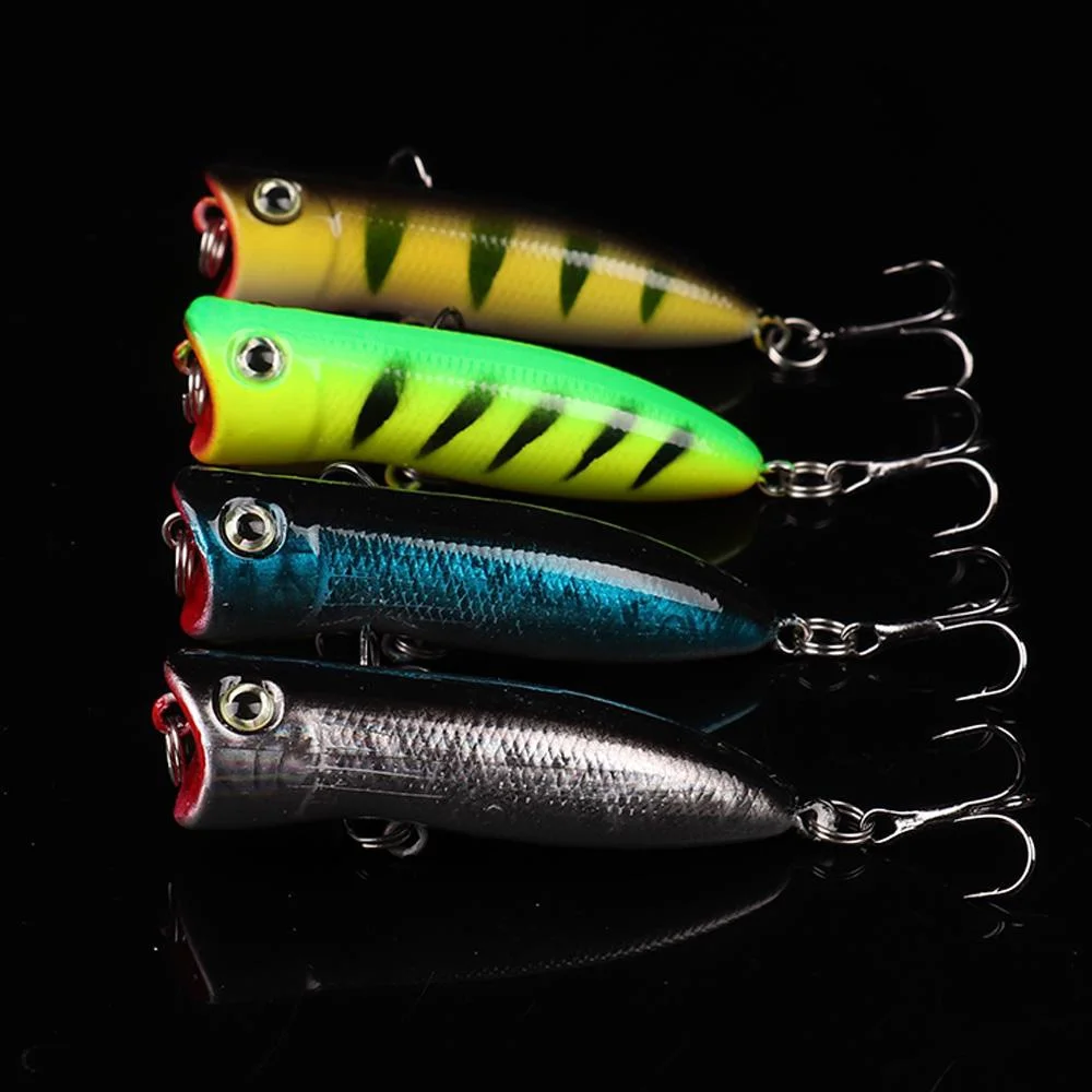 

4pcs Popper Topwater Isca Artificial Bait Fishing Tackle Mini Fishing Lure 5.5cm 5.5g
