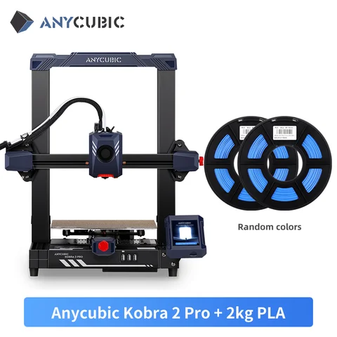 Новейший двухъядерный 3D-принтер ANYCUBIC Kobra 2 Pro с максимальной скоростью печати 500 мм/с, высокой мощностью, функцией автоматического выравнивания, FDM