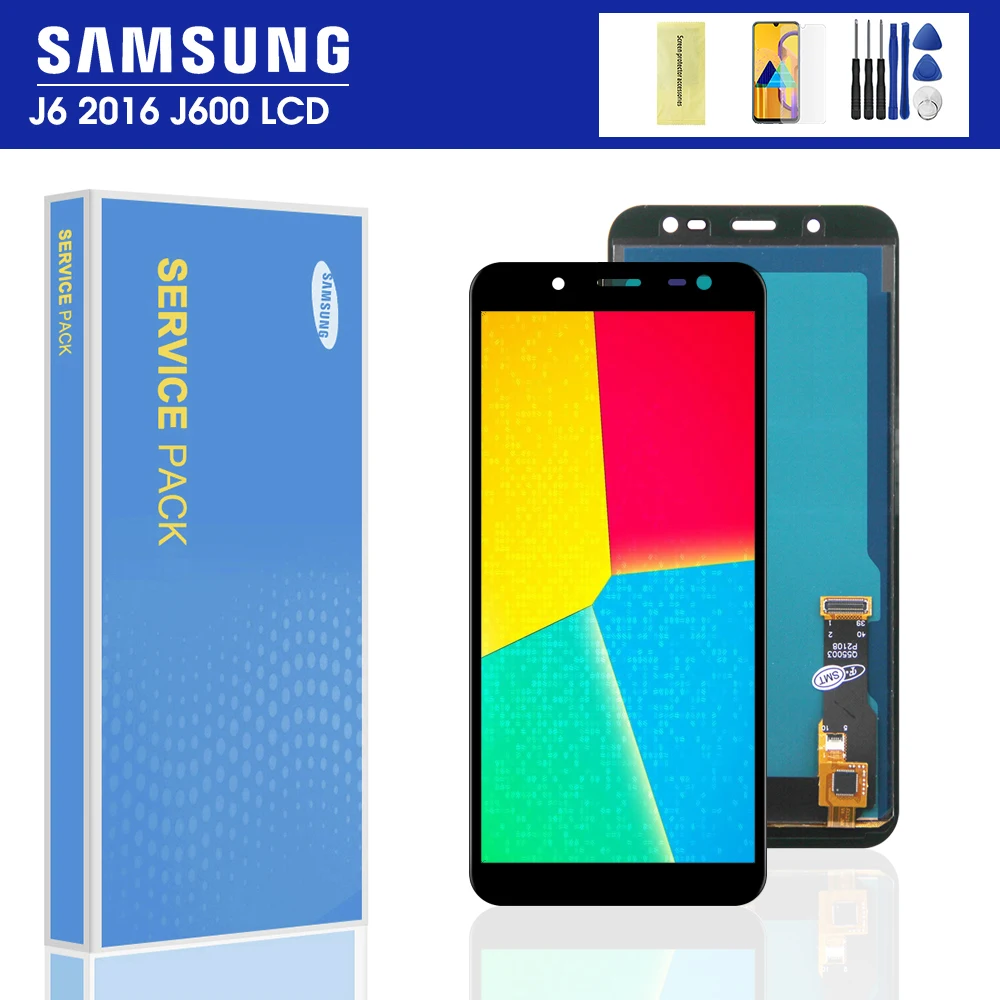 ЖК-дисплей для Samsung Galaxy J6 100% 5 6 протестированный 2018 дюйма J600F J600 с сенсорным