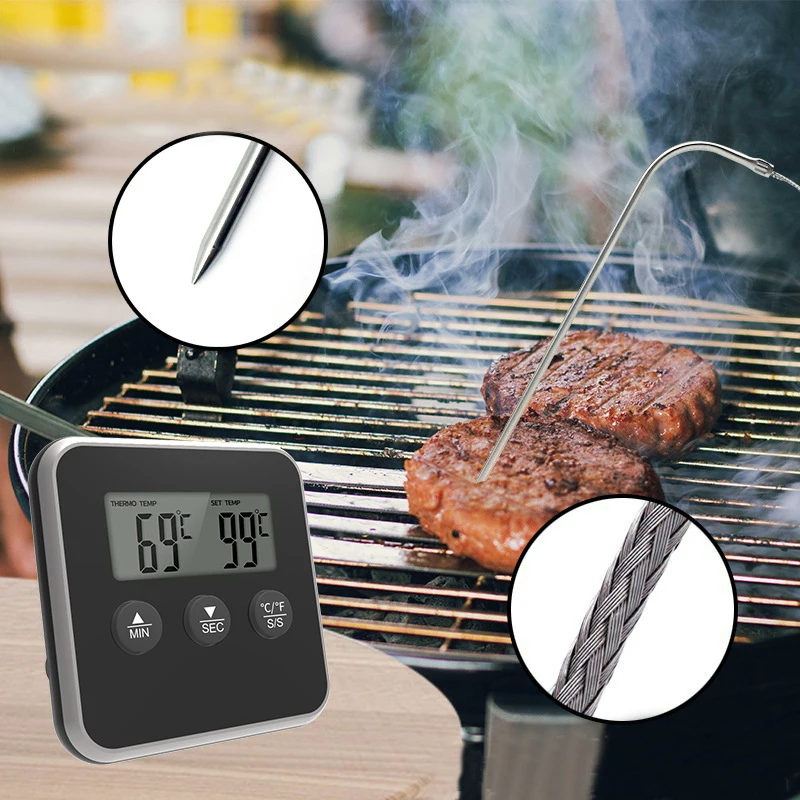 

Kitchen Barbecue Thermometer BBQ Digital Display Oil Thermometer Baked Food Oven Barbecue Electronic Food Thermometer