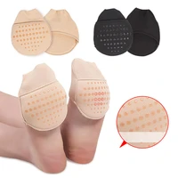 womens invisible toe cover with padding toe topper liner socks non skid bottom for high heels insert insole forefoot pad