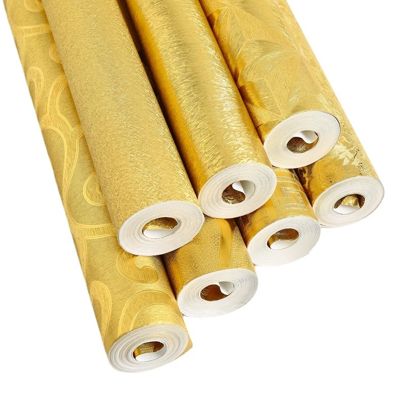 Роскошные тисненые водонепроницаемые обои с золотым потолочным 3D покрытием 9 5 м