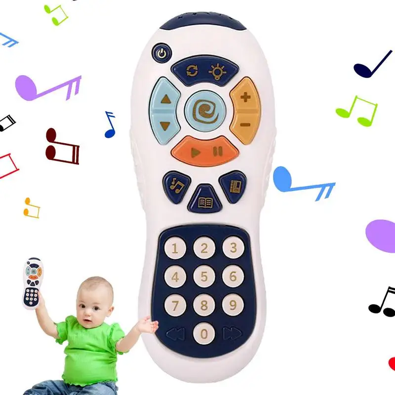 

TV Remote Control Toy Realistic Baby Remote Toy With Light Music Preschool Learning Toys For Toddlers Kids Fine Motor Toy Baby