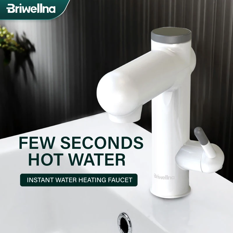 

Briwellna 220V Electric Instant Water Heater Single Level Basin Faucet Tankless Water Heater Tap Chauffe Eau Instant Robinet