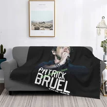 Bilanya Manta decorativa para niños y adultos, manta con estampado 3D a cuadros para sofá, dormitorio, regalo de Navidad, Patricio Bruel Show Tour, 2019 (1)