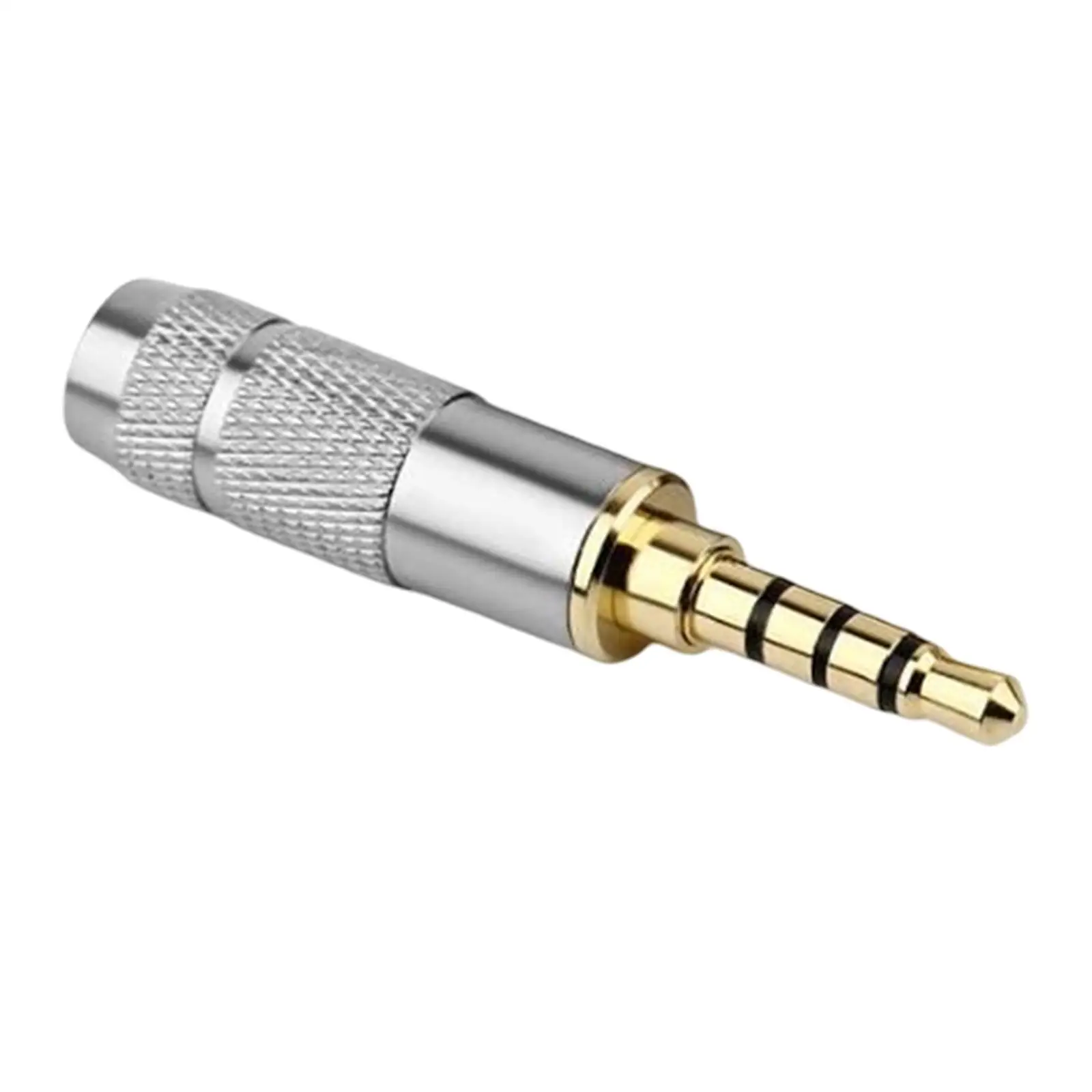 

3.5mm 4 Pole Male Repair Headphones Audio Jack Plug Copper Audio Video Soldering Connector Connector Replacement for Microphone