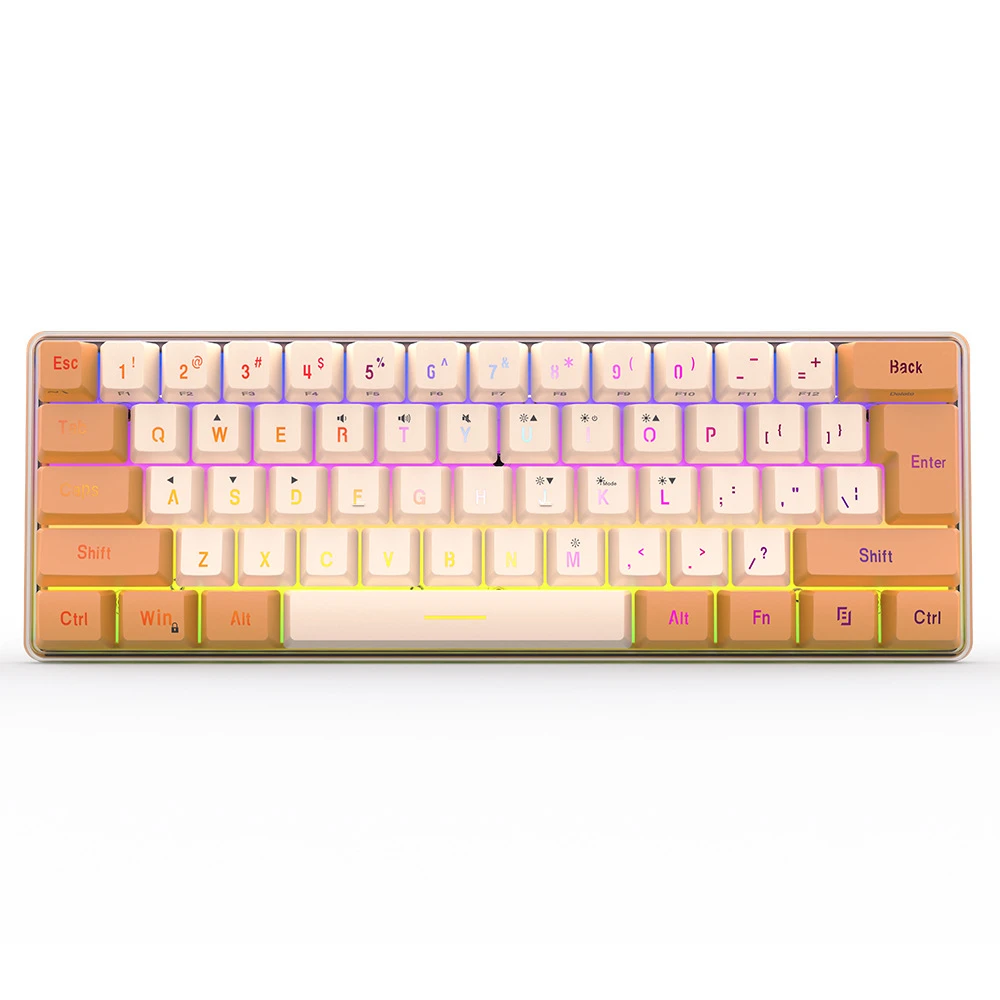 

Fashion Color Matching Keyboard Bass Percussion Feeling Gaming Keyboard Bond Line Separation Dazzling Light Effect Waterproof
