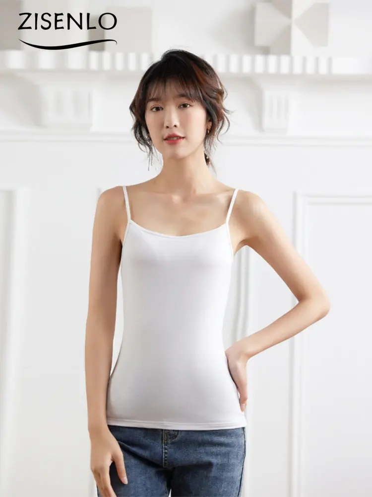 

2023 Summer Women's T-shirt Camisole Undershirt Solid Color Bottoming Hundred with Sexy Slim Camisole Crop Top Women Streetwear