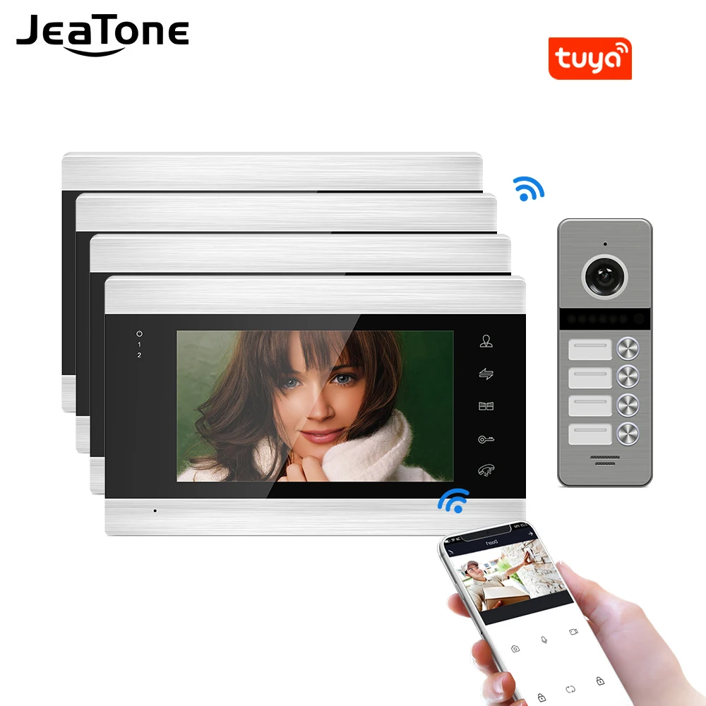 JeaTone видеодомофон для дома открытый дверной звонок с экраном 7 дюймов  монитор уличный дверной звонок RFID панель вызова открытый Электрический  замок | AliExpress