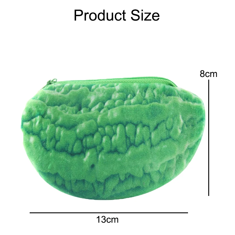 Creative Plush Mini Wallet Cute 3D Vegetable Simulation Coin Purse Headphone Small Wallet Women Bag Accessories Key Storage Bag