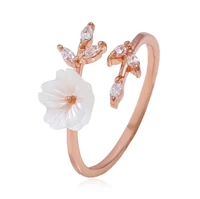 delysia king rose gold floral ring