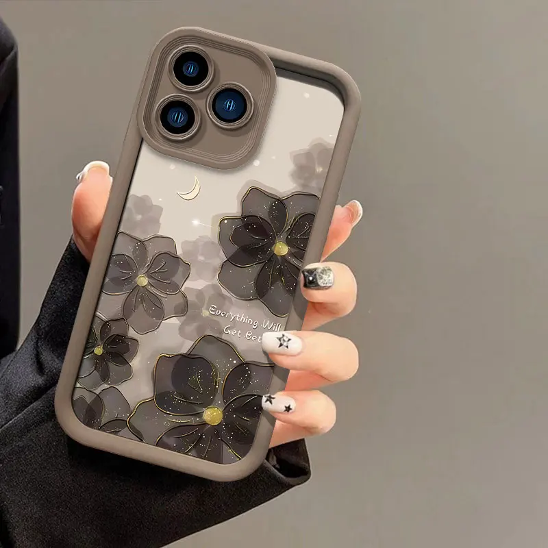 Фото Чехол для телефона Flowers Moon для OPPO Realme 12 11 5 7I 8I GT 3 6 NEO 5 Master Pro Plus, силиконовый мягкий противоударный бампер, задняя крышка №1