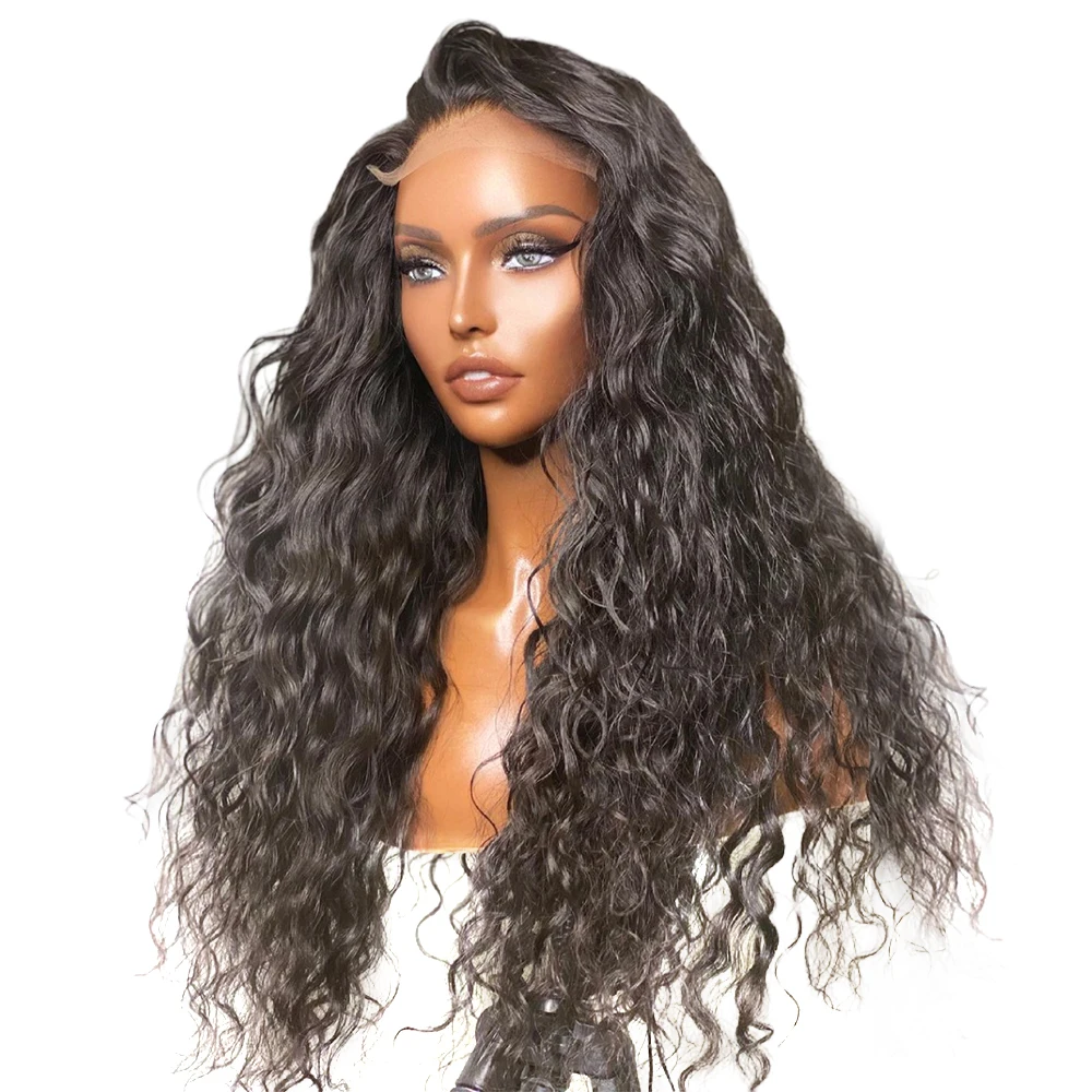 

28inch 30inch Water Wave Wig 4x4/5x5 Transparent Lace Closure Wig For Black Women 180% Density Brazilian Curly Human Hair Wig