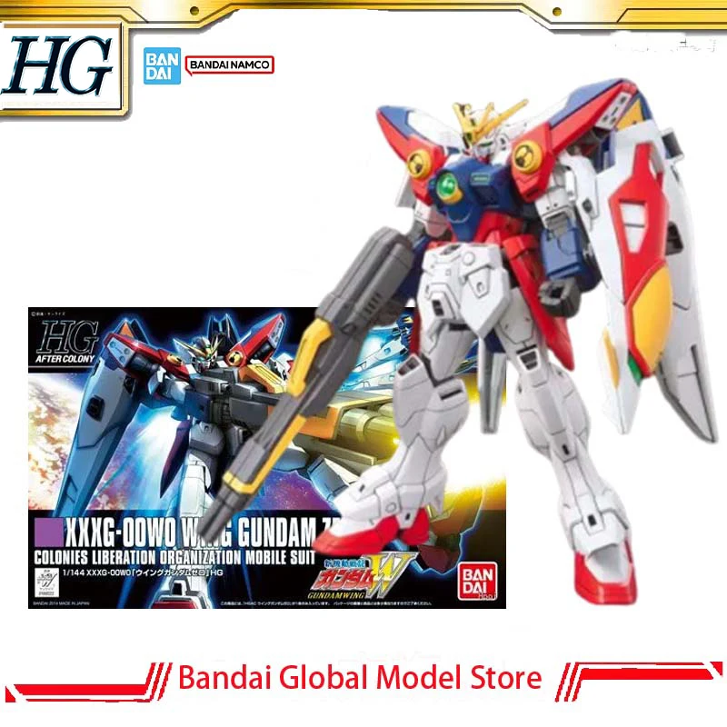 Фото Оригинальный сборный набор Bandai Gunpla HG 1/144 W XXXG-00W0 Wing Zero, коллекционная модель, подарок на Рождество №1