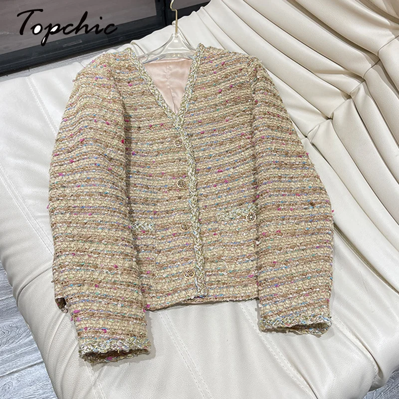 

Женский твидовый пиджак в клетку, повседневный твидовый пиджак с карманами и подкладкой, корейский стиль, верхняя одежда для осени и зимы, 2023