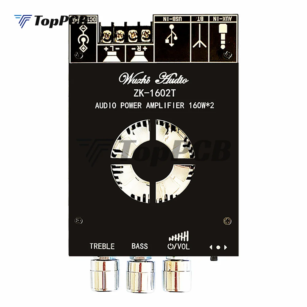 Усилитель мощности 160 Вт + TDA7498E AUX USB Bluetooth Плата усилителя с высокими басами для