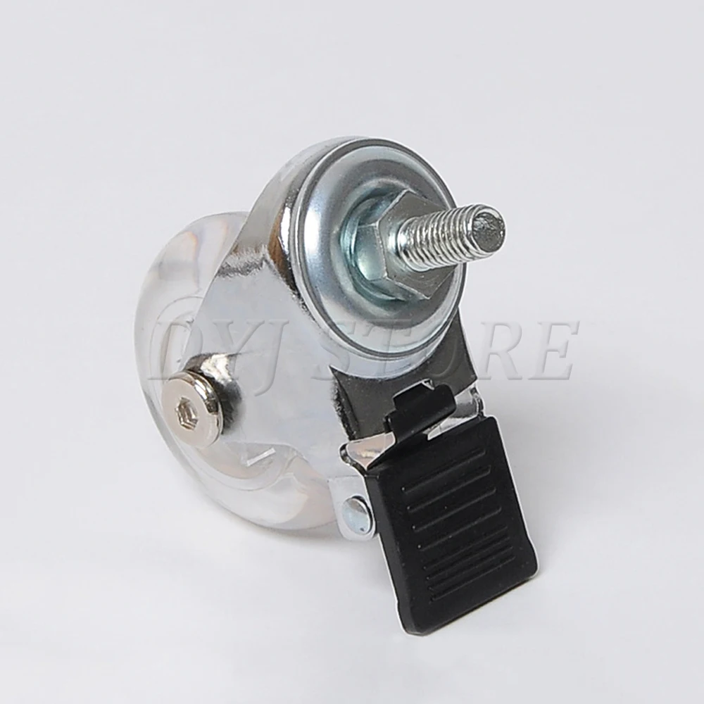 2/3 Inch Swivel Caster Wheels Heavy Duty Industrial Caster With M8 x 15mm Threaded Stem No Noise PU Wheels For Carts workbench images - 6