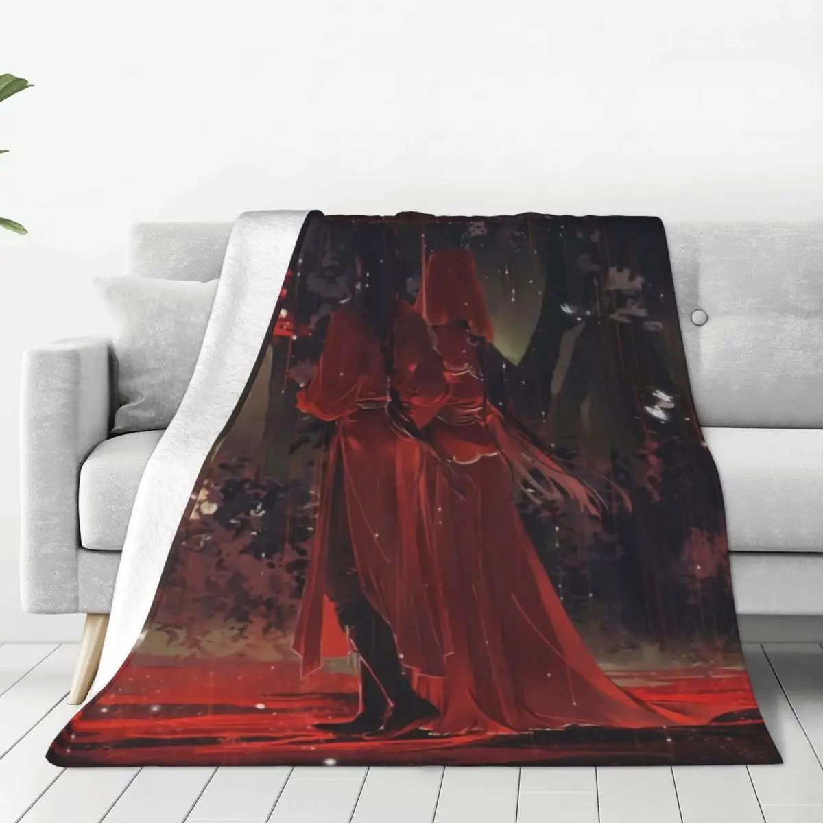 

Tian Guan Ci Fu Anime Blanket Warm Cozy Anti-pilling Flannel Throw Blankets for Bedding Home Decor